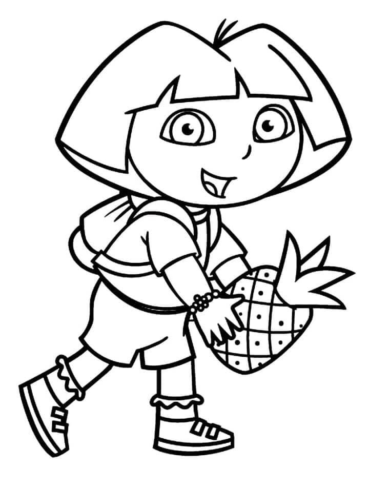 Dora Průzkumnice Tisknutelná pro Děti omalovánka