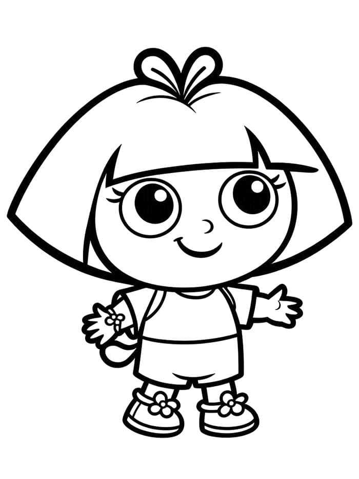 Dora Průzkumnice Vymalovatelné pro Děti omalovánka