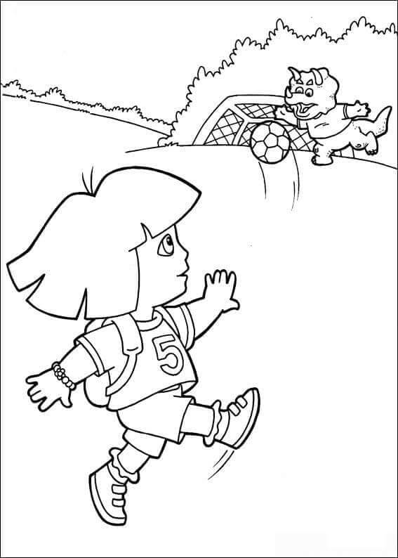 Dora Průzkumnice pro 3leté Děti omalovánka