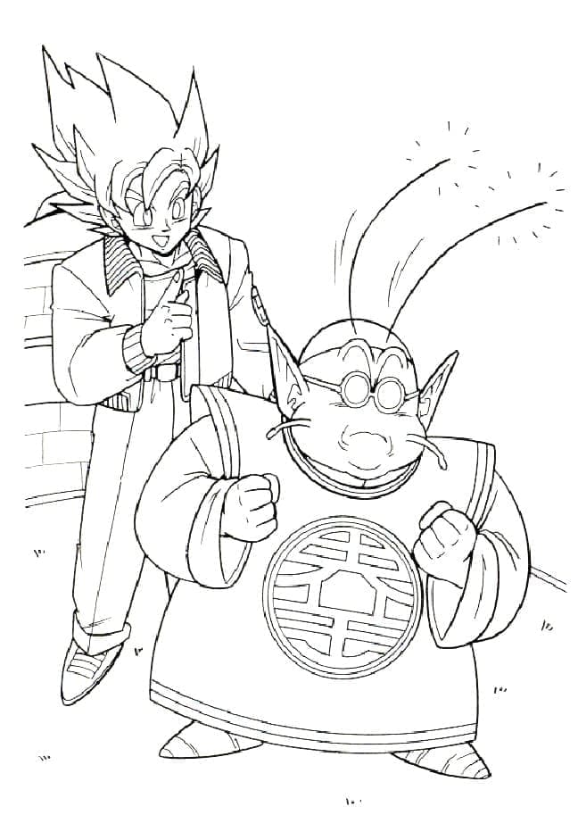 Dragon Ball Z Anime omalovánka
