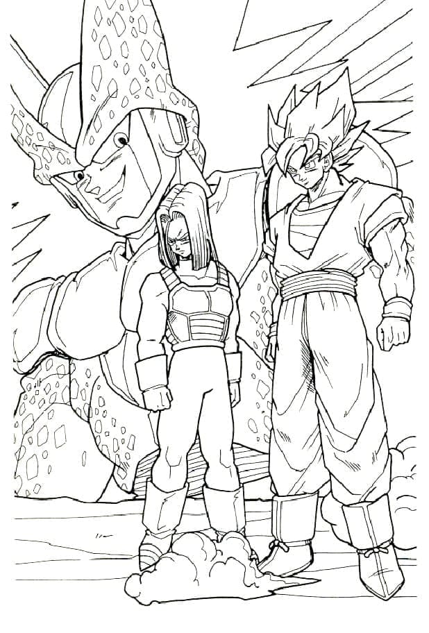 Dragon Ball Z Tisknutelný omalovánka