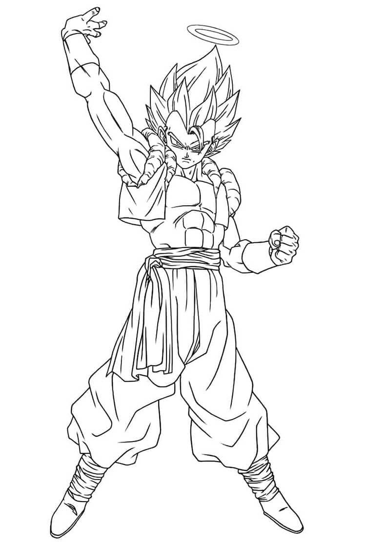 Dragon Ball Z Vymalovatelné pro Děti omalovánka