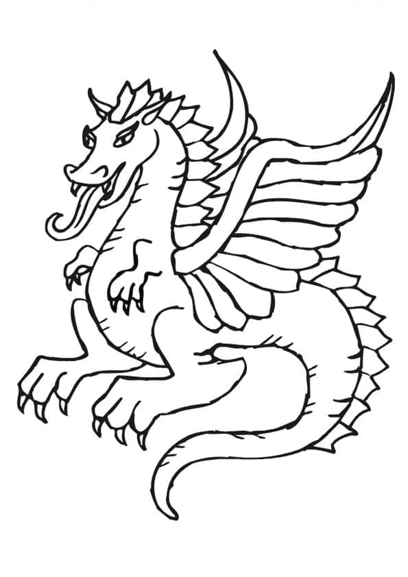 Drak (2) omalovánka