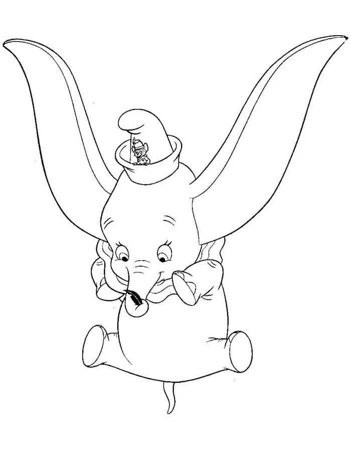 Dumbo Kreslený omalovánka