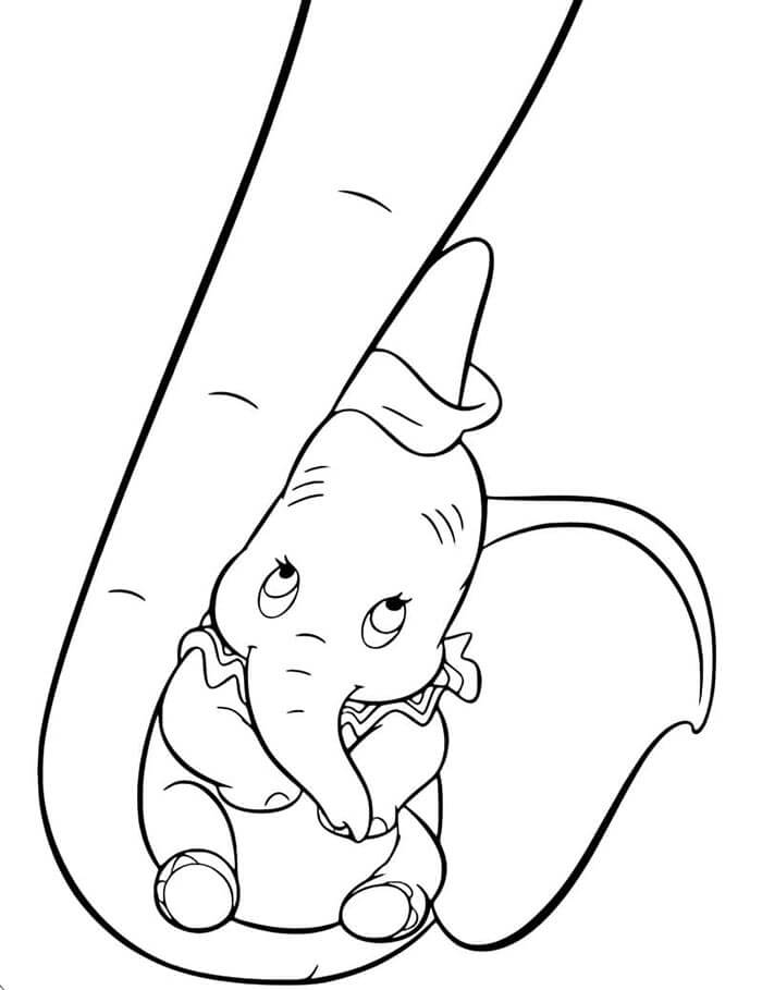 Dumbo Zdarma omalovánka