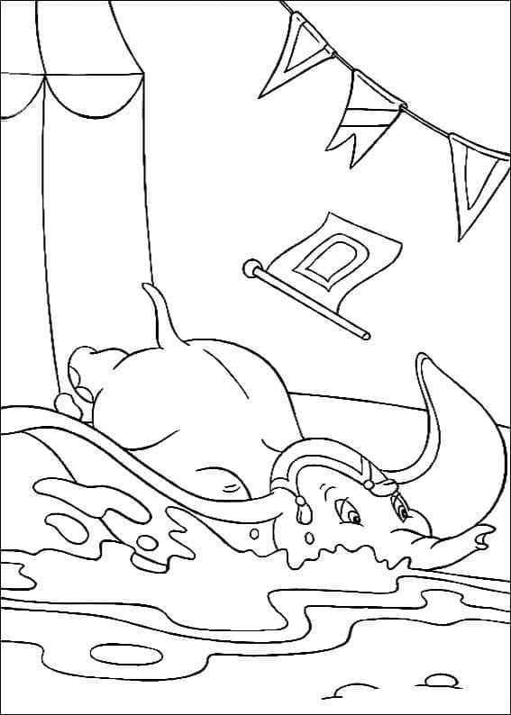 Dumbo pro 2leté Děti omalovánka
