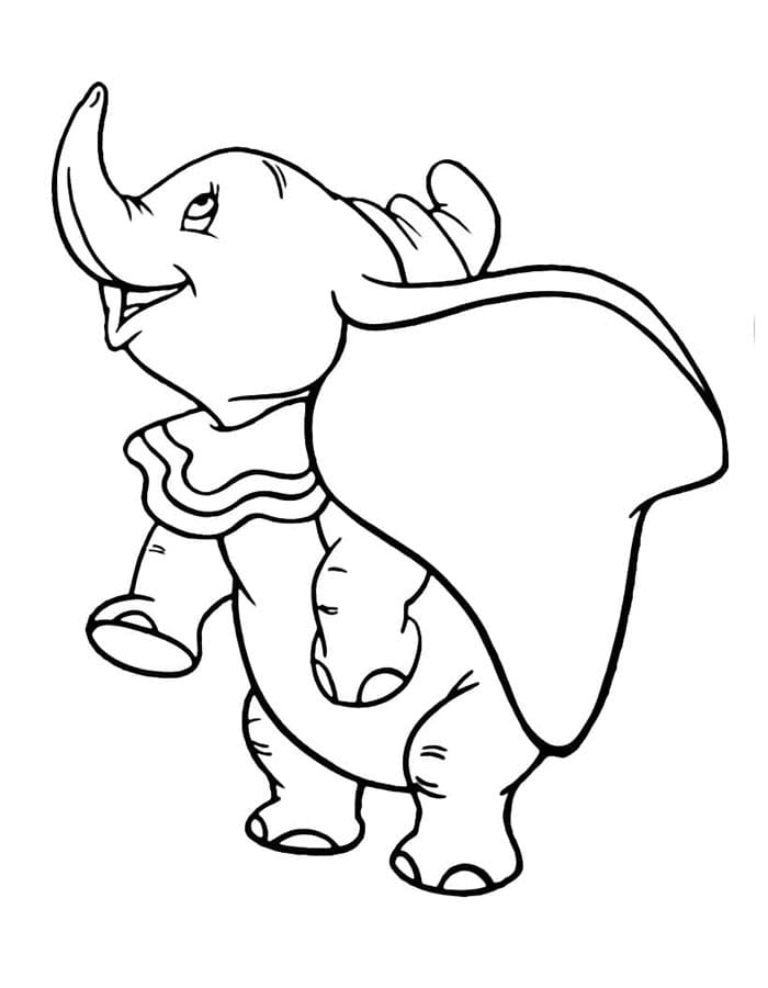 Dumbo pro 3leté Děti omalovánka