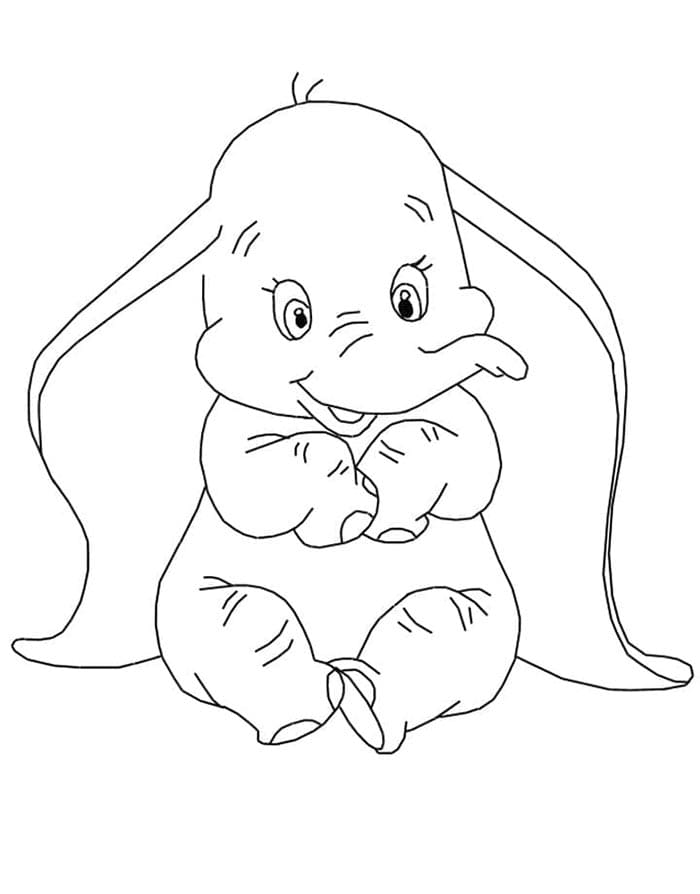 Dumbo pro 6leté Děti omalovánka