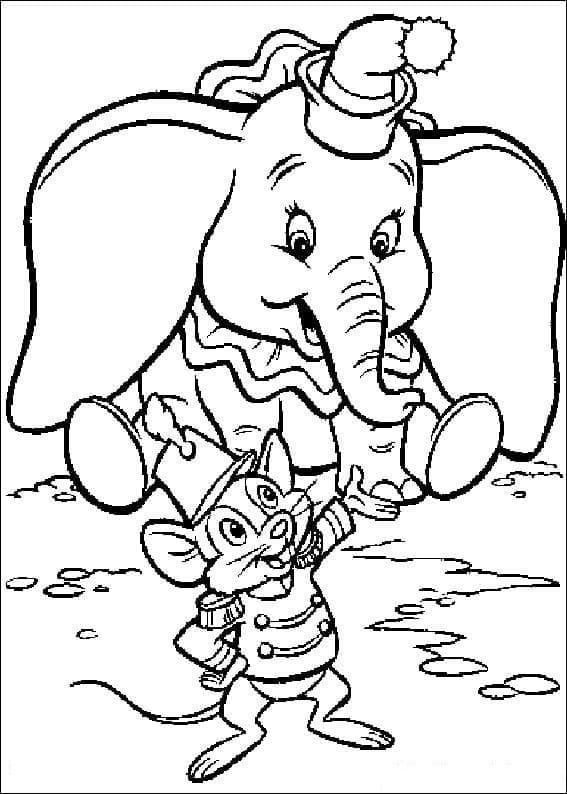 Dumbo pro Děti omalovánka