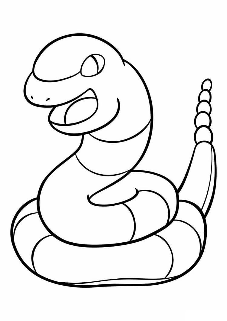 Ekans Pokemon omalovánka
