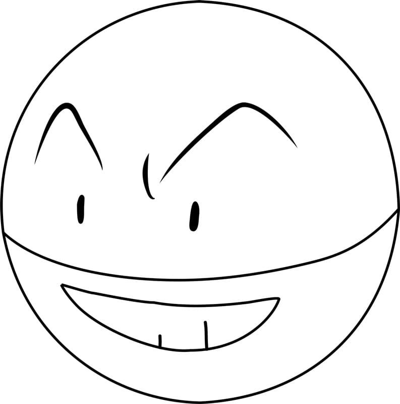 Electrode Pokemon omalovánka