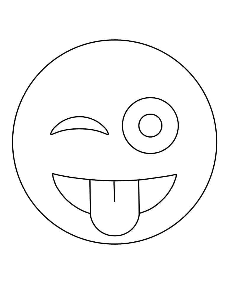 Emotikona Tisknutelná pro Děti omalovánka
