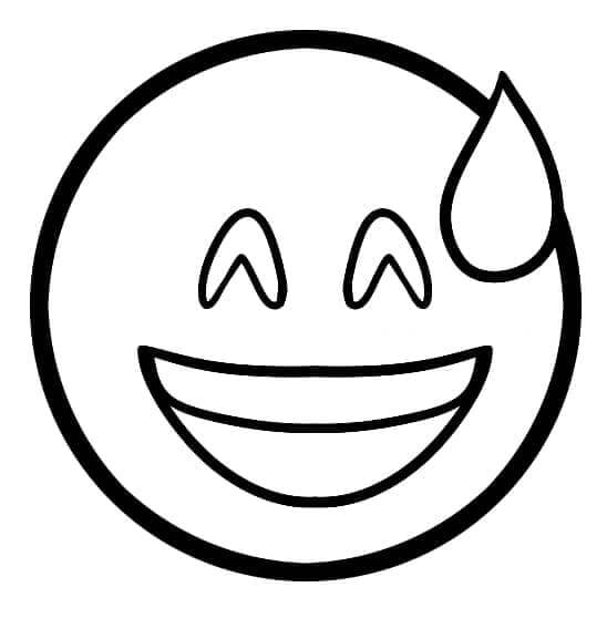 Emotikona Tisknutelná omalovánka