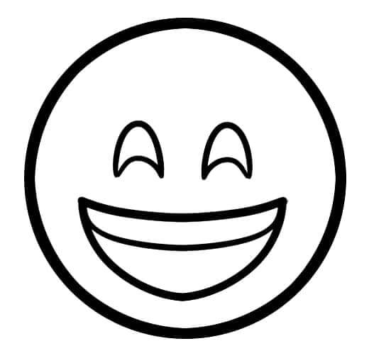Emotikona Zdarma Tisknutelná omalovánka