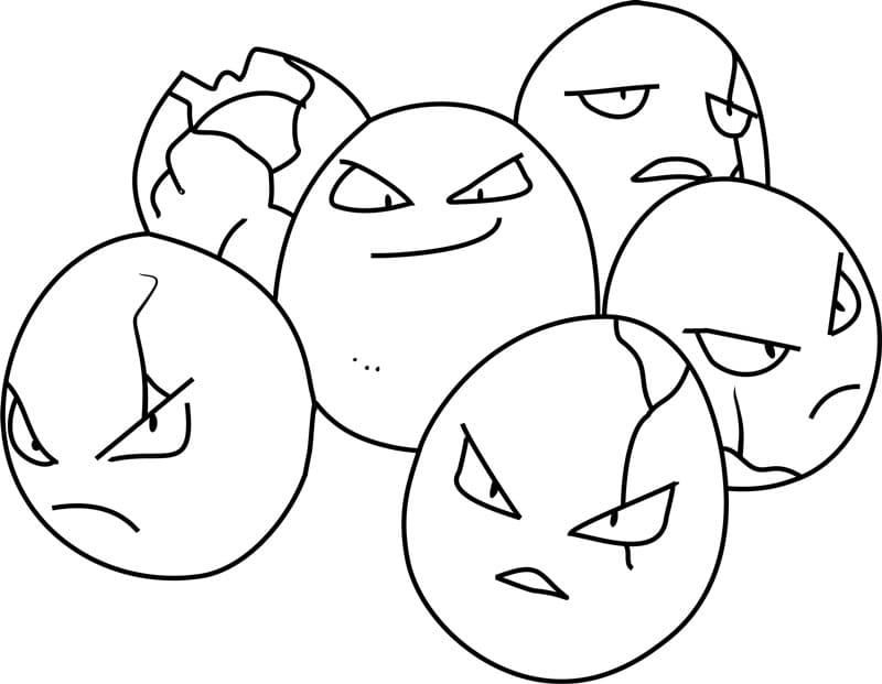Exeggcute Pokemon omalovánka