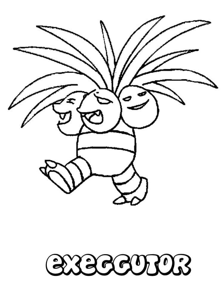 Exeggutor Pokemon omalovánka