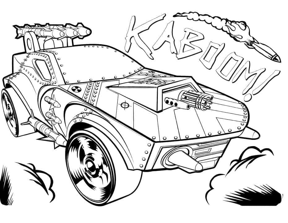 Fantastické Hot Wheels omalovánka