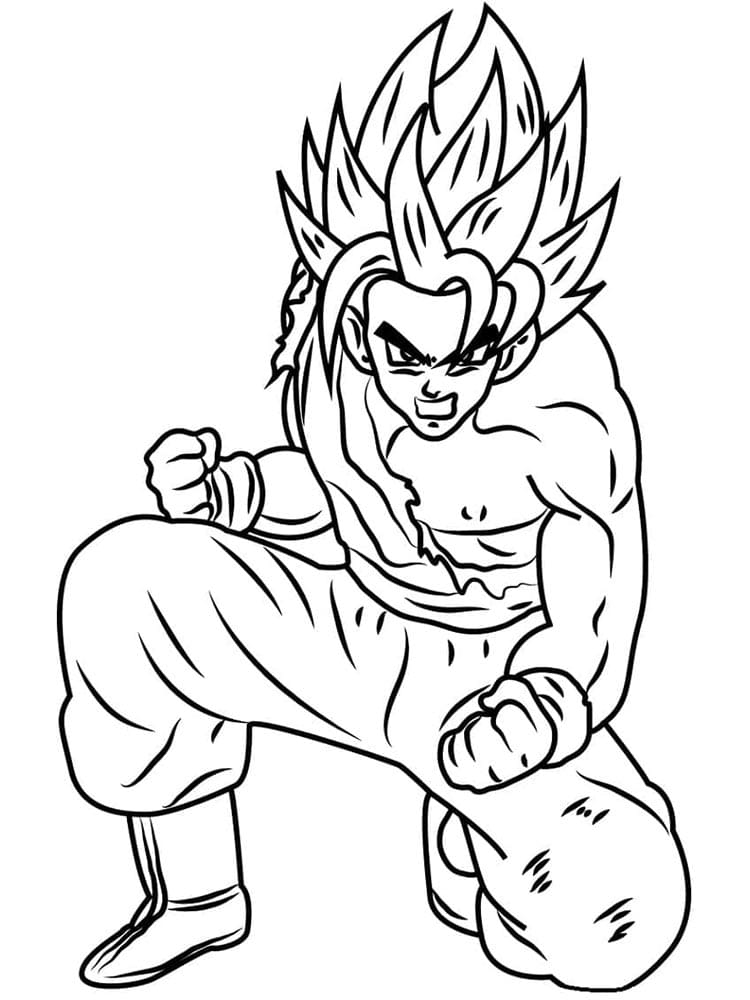 Fantastický Goku omalovánka