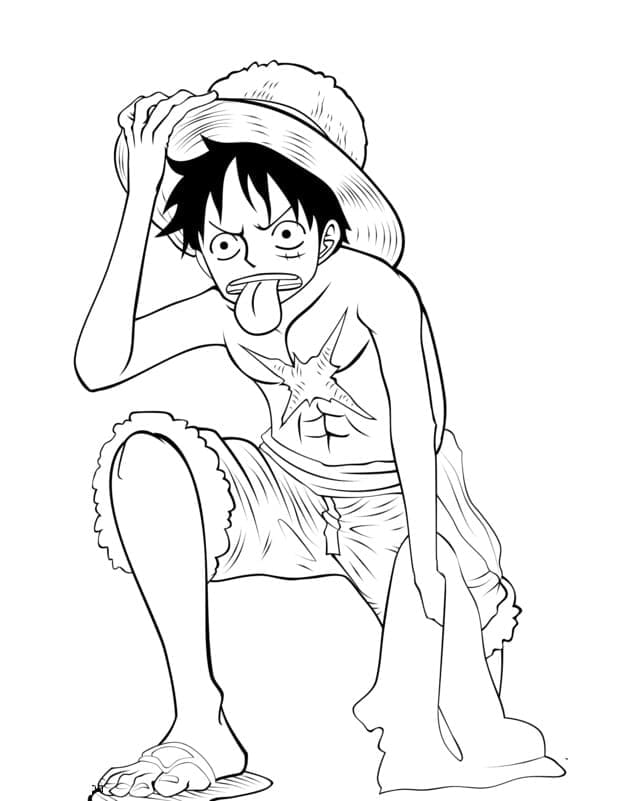 Fantastický Luffy omalovánka