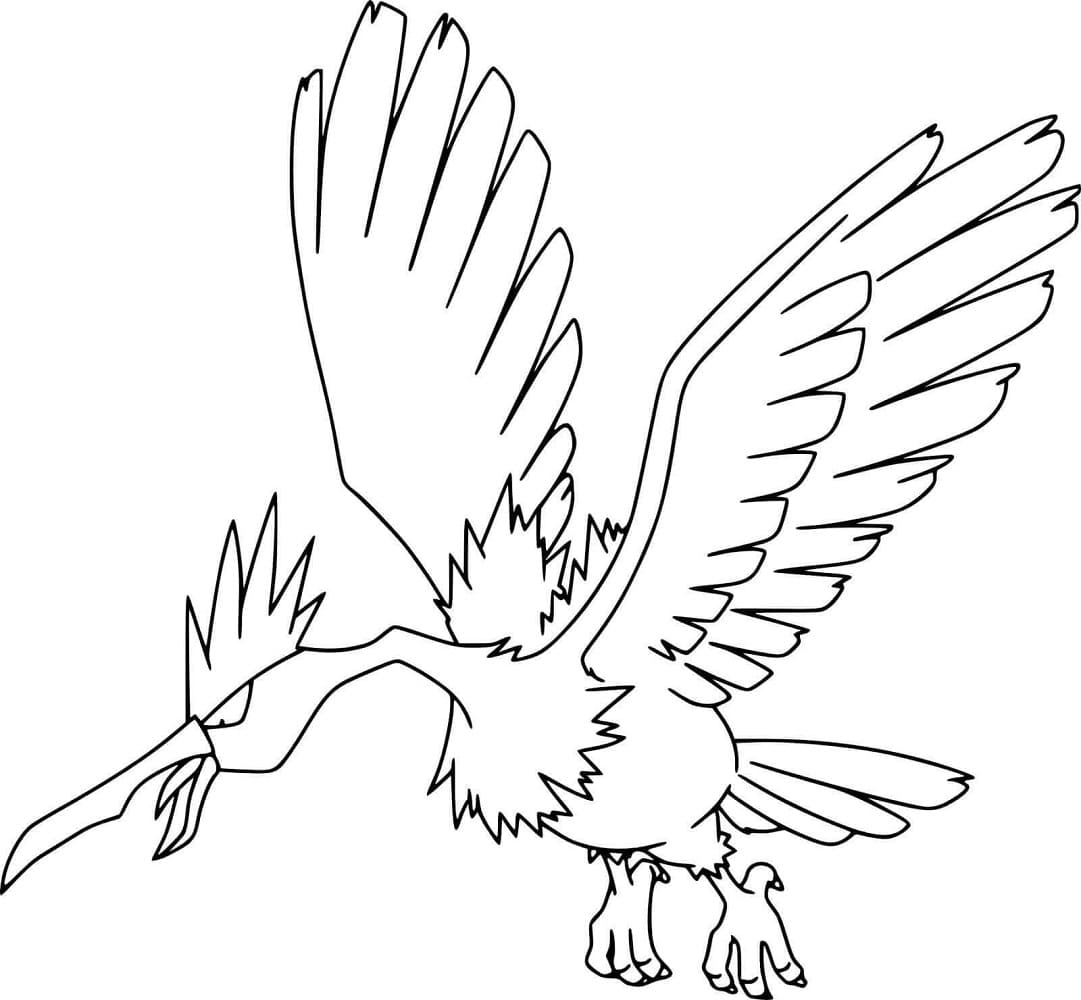 Fearow Pokemon omalovánka