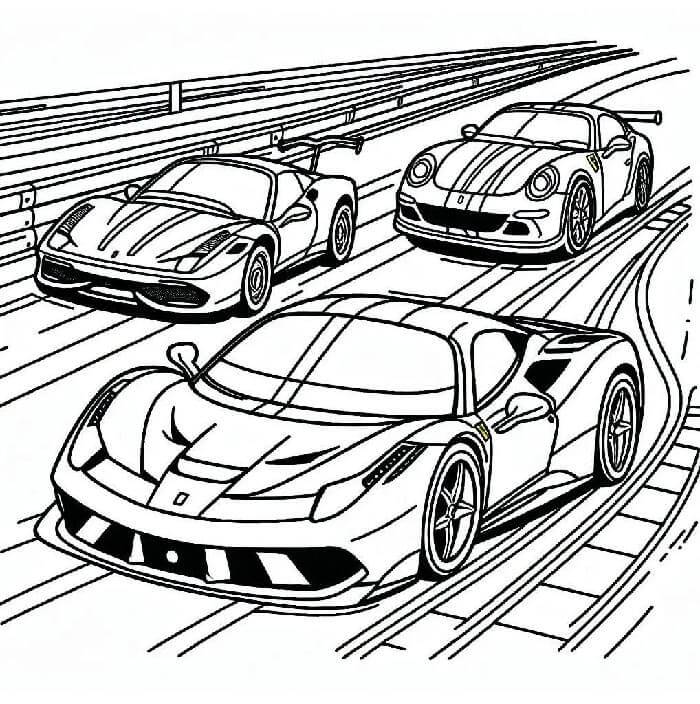 Ferrari Auto omalovánka