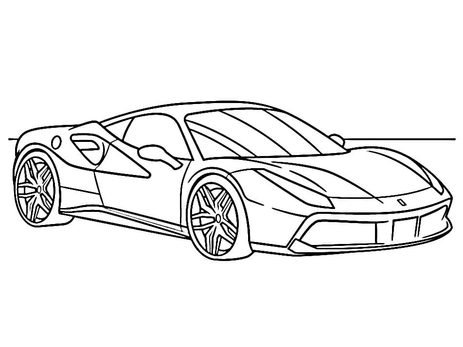 Ferrari Zdarma Vymalovatelné Obrázek omalovánka