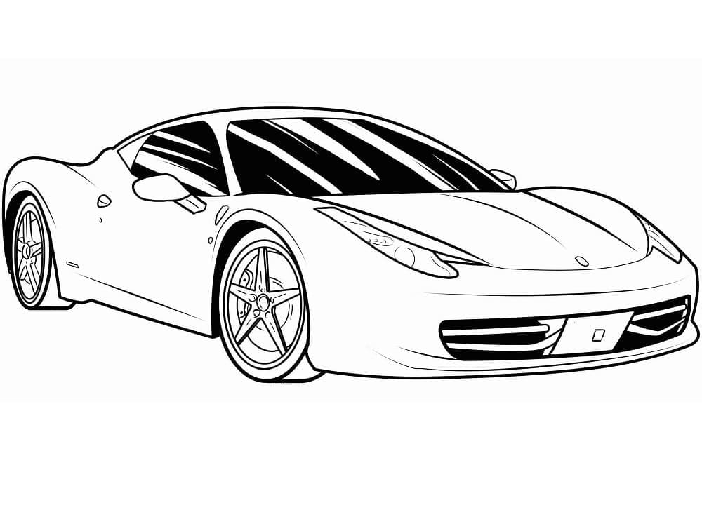 Ferrari Zdarma omalovánka