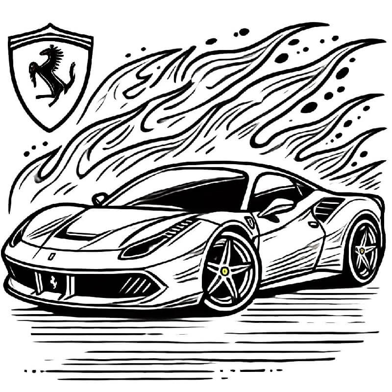 Ferrari k Tisku omalovánka
