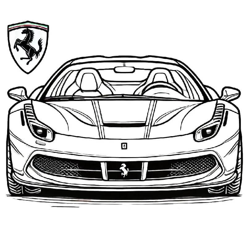 Ferrari k Vymalování omalovánka