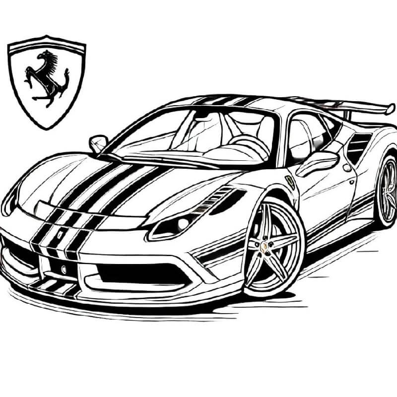 Ferrari pro 2leté Děti omalovánka
