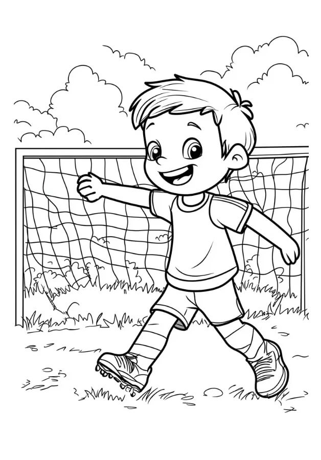 Fotbal (13) omalovánka