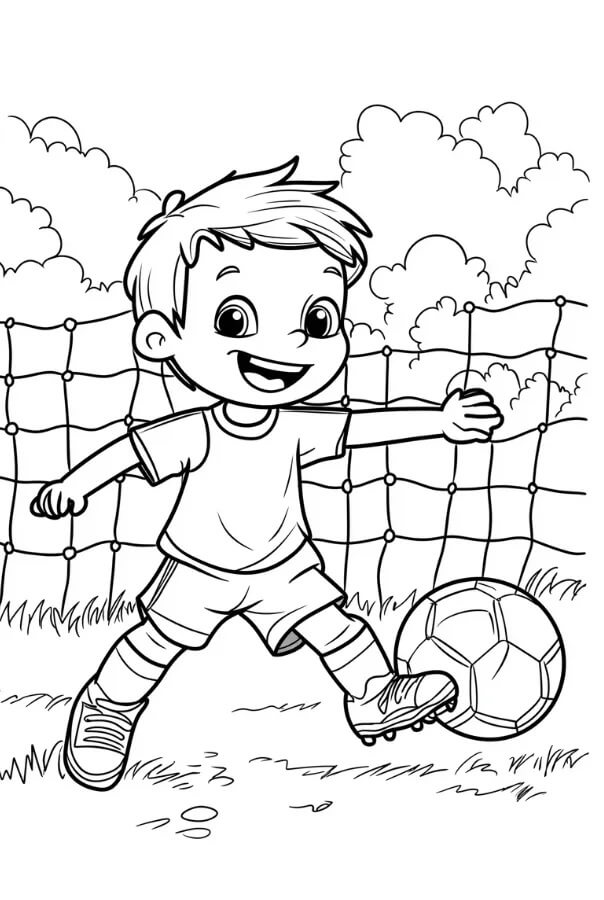 Fotbal (16) omalovánka