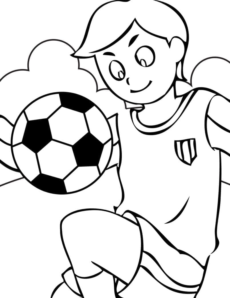 Fotbalista omalovánka
