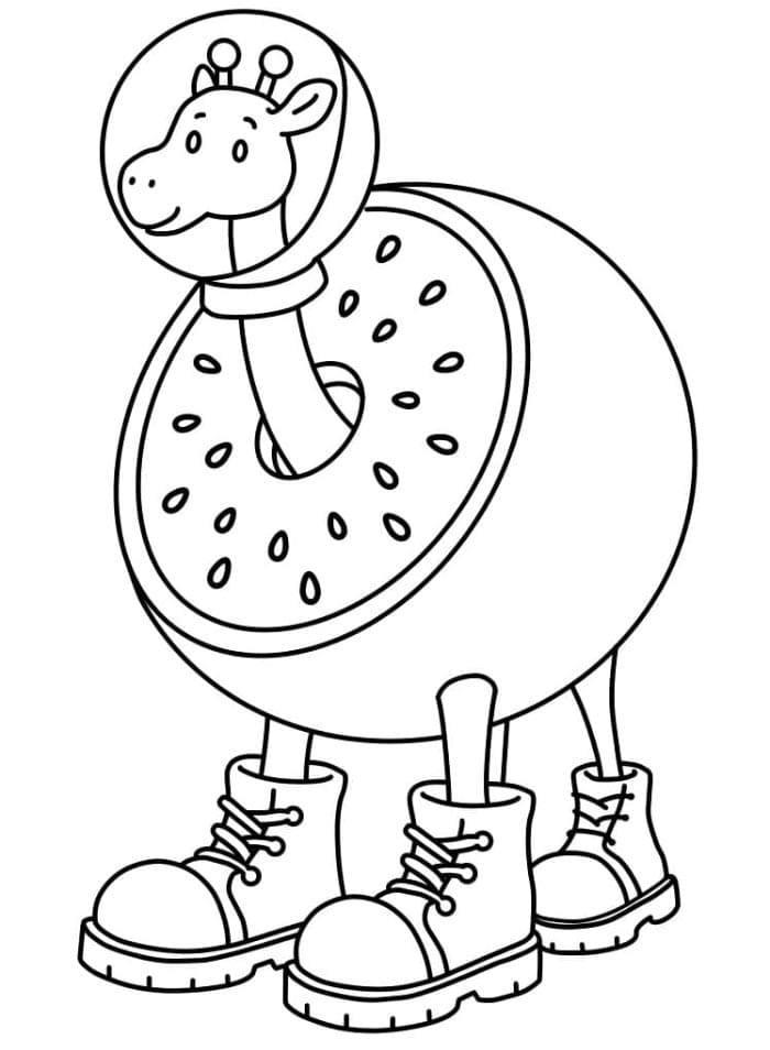 Giraffa Celeste Brainrot omalovánka