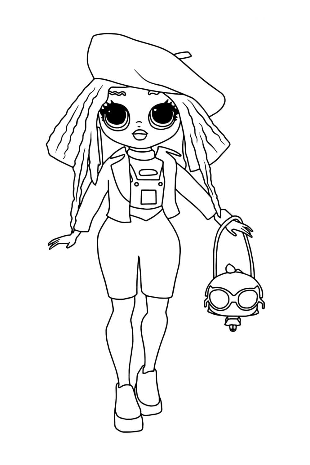 Girl Neon LOL OMG omalovánka