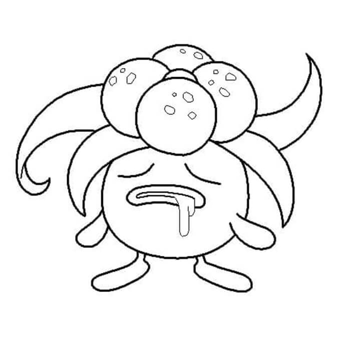 Gloom Pokemon omalovánka