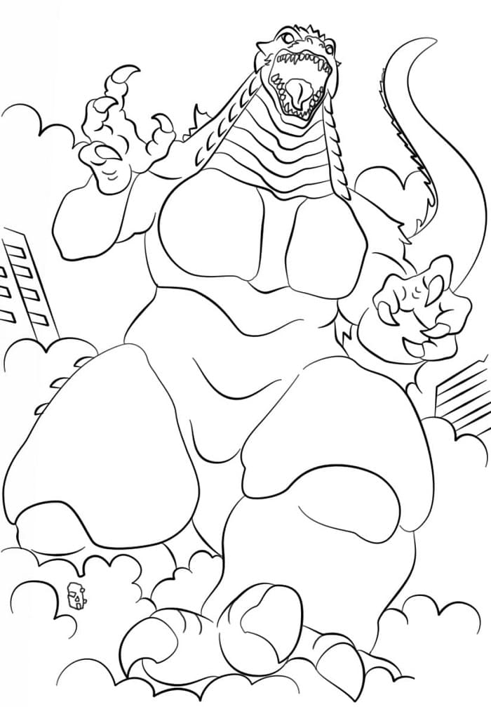 Godzilla (2) omalovánka