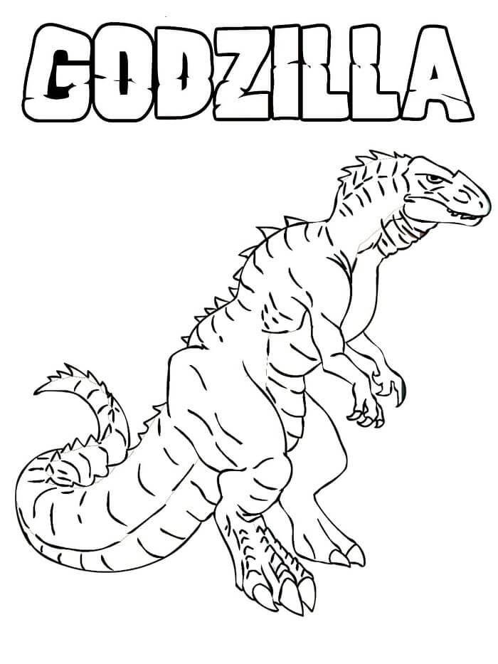 Godzilla Tisknutelný pro Děti omalovánka