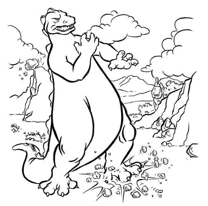 Godzilla Tisknutelný omalovánka