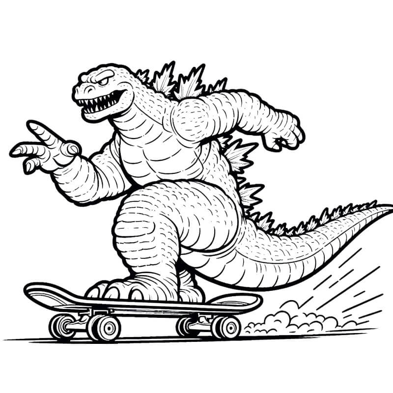 Godzilla Vymalovatelné pro Děti omalovánka