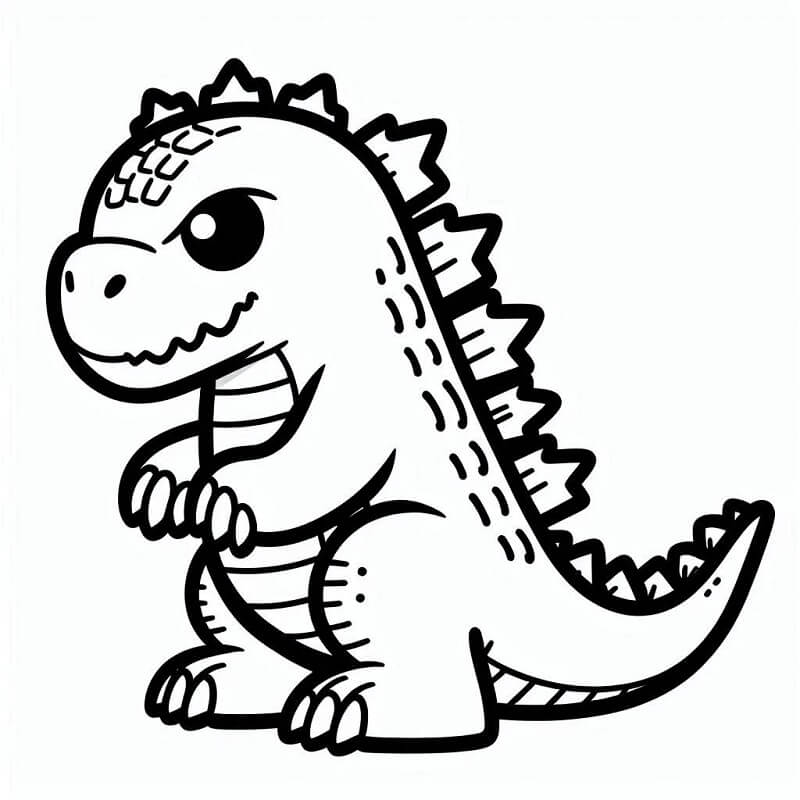 Godzilla Zdarma Tisknutelný omalovánka