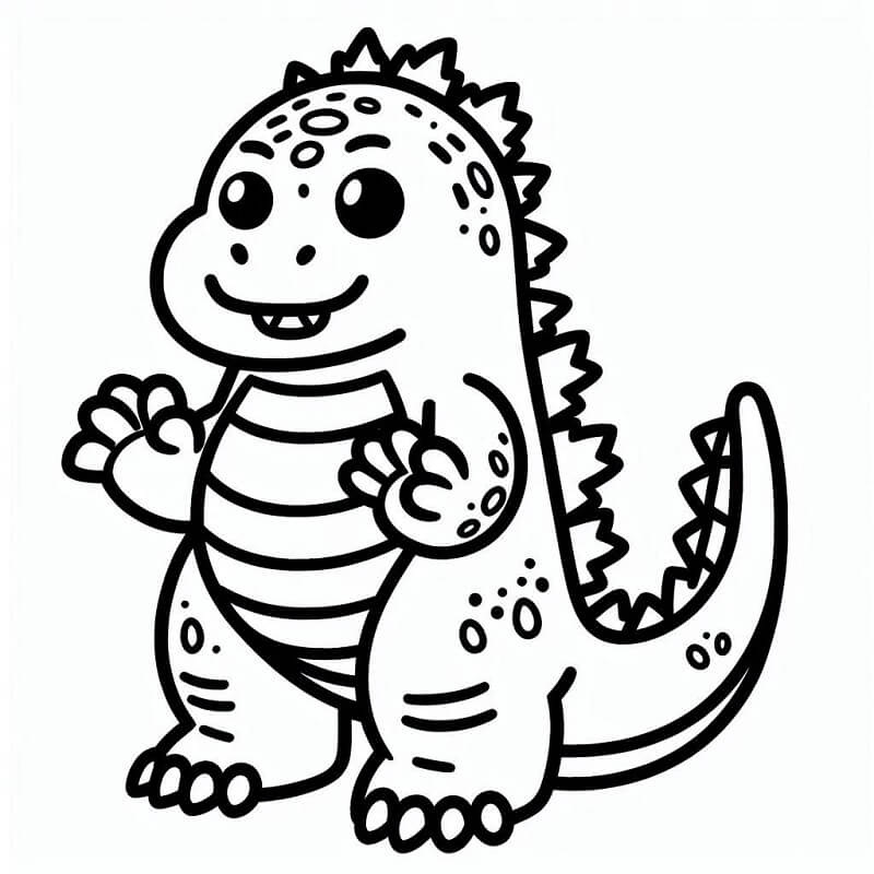 Godzilla Zdarma omalovánka