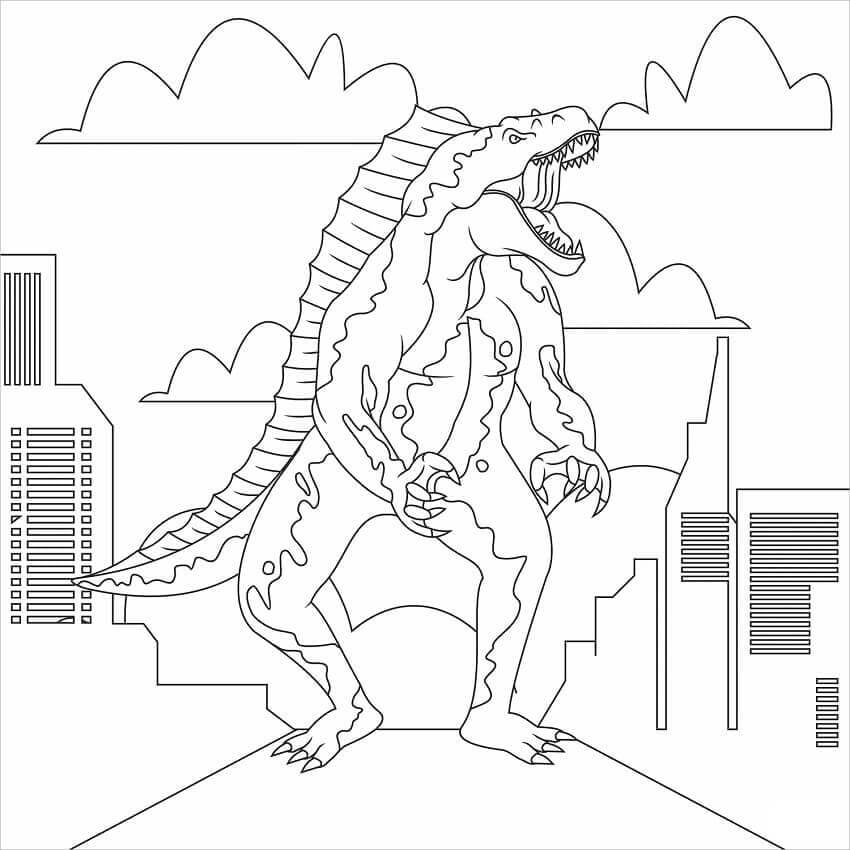 Godzilla k Vymalování omalovánka