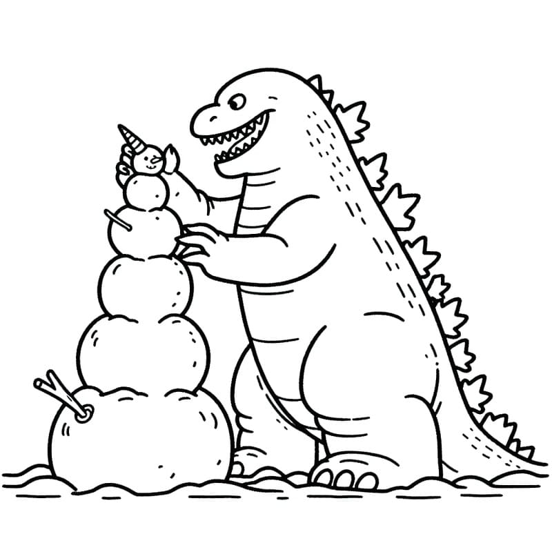 Godzilla pro 1leté Děti omalovánka