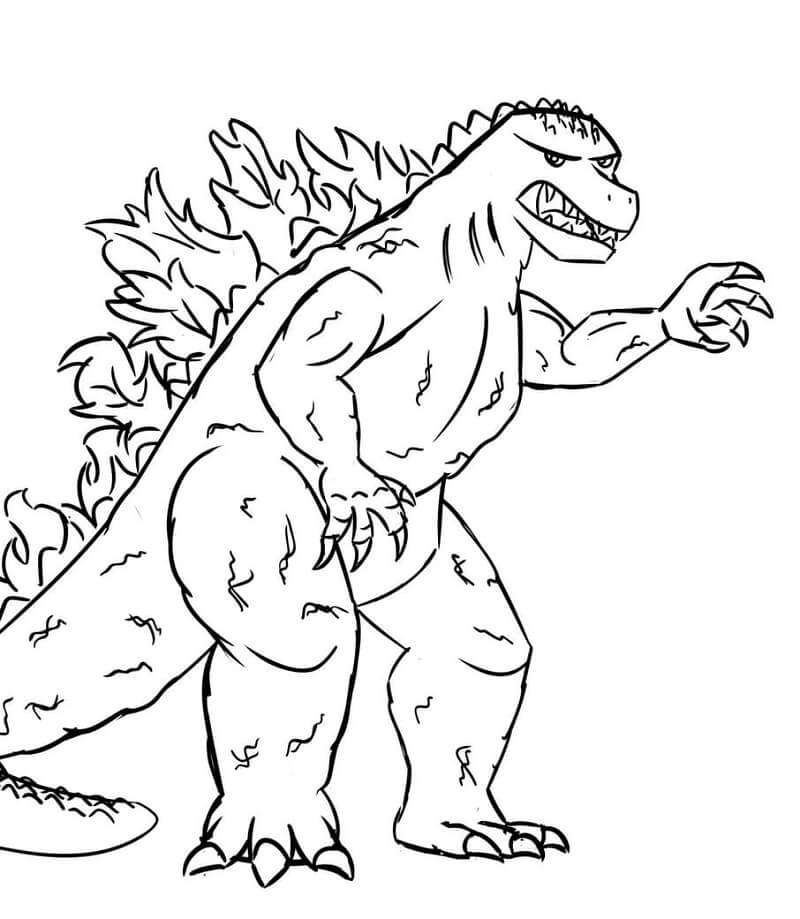 Godzilla pro Děti omalovánka