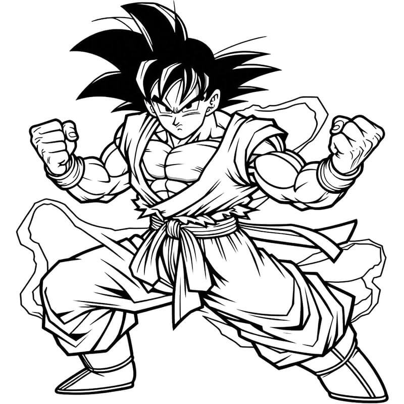 Goku (2) omalovánka