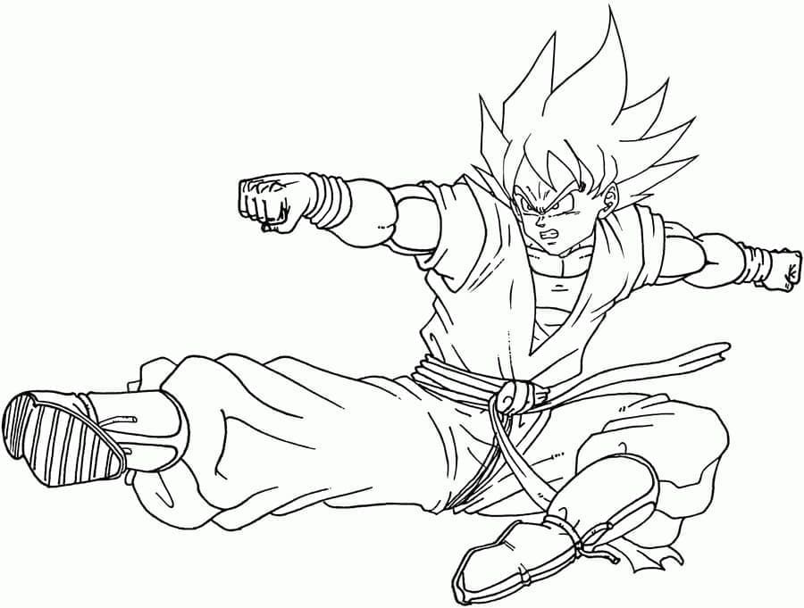 Goku Anime omalovánka