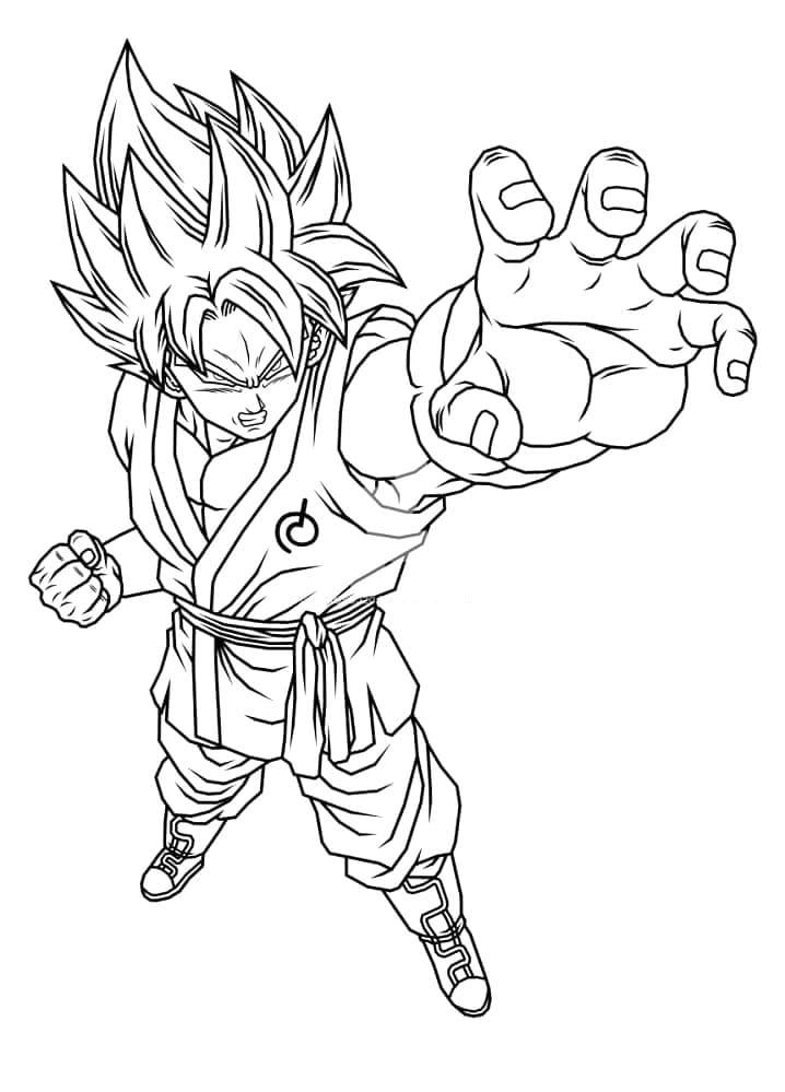 Goku Super Saiyan omalovánka