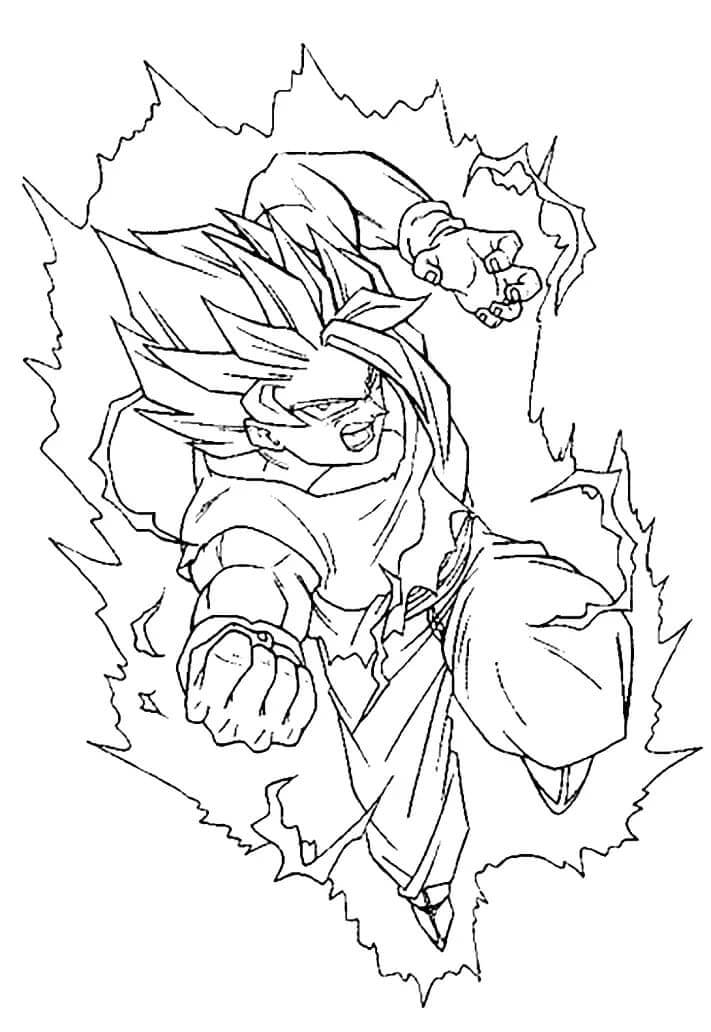 Goku Vymalovatelné pro Děti omalovánka