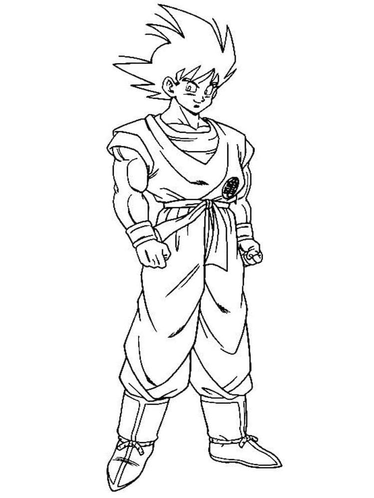 Goku k Tisku omalovánka